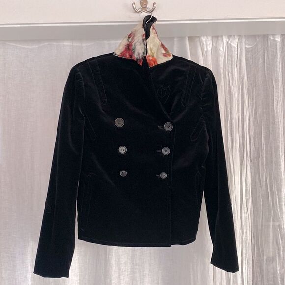 Vintage Paul Smith Black Velvet Double Breasted Blazer - Picture 10 of 12